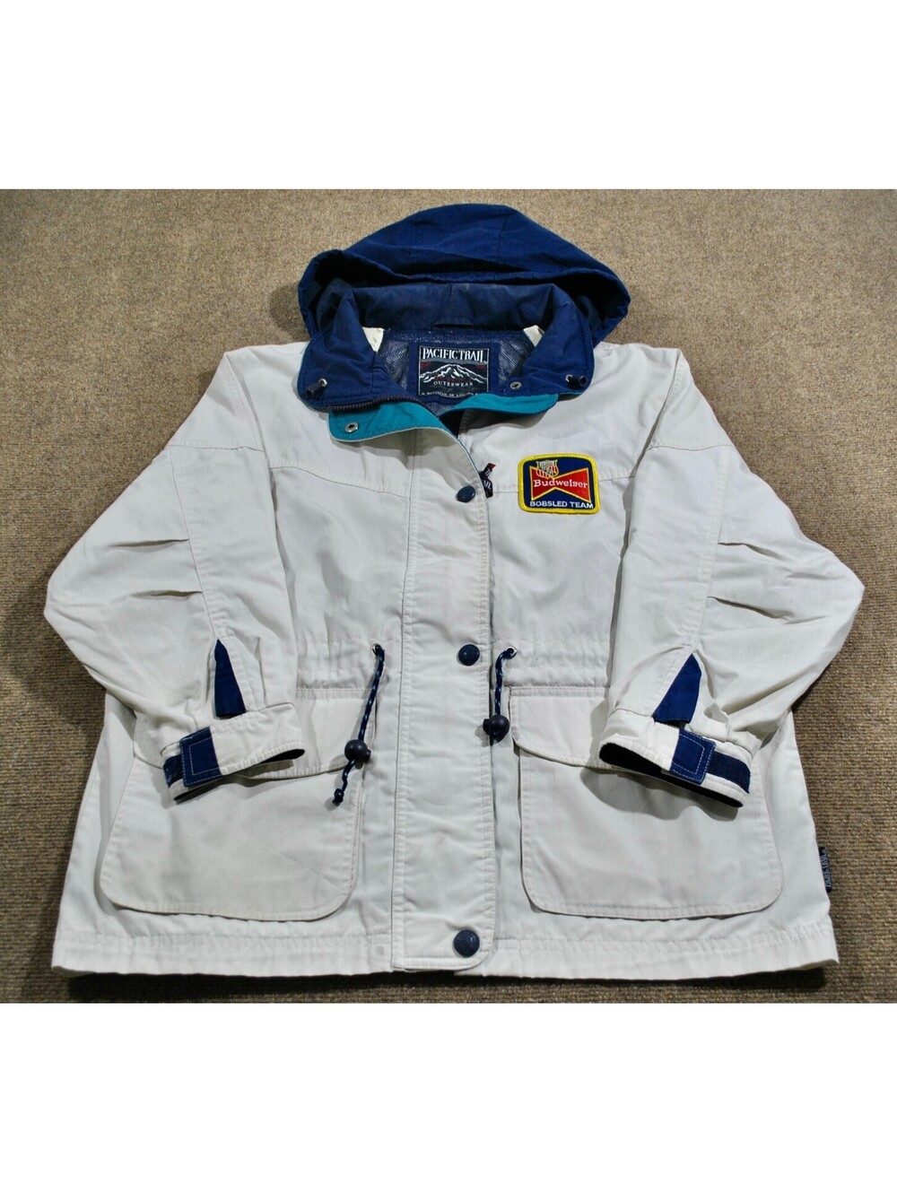 Vintage Budweiser Bobsled Team USA 90s Pacific Trail Outdoors Zip Jacket Small